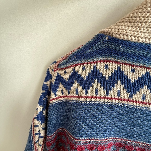 Oversized Multicolor Patterned Cardigan - Picture 4 of 4